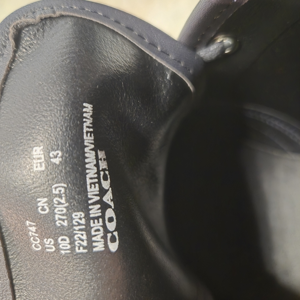 Coach Chukka Black Boots Suede‎ Leather Men’s 110 - Picture 12 of 12